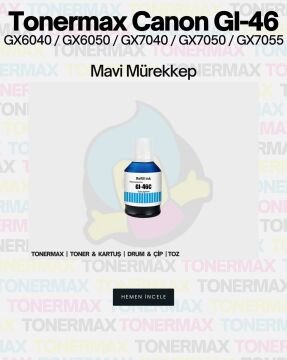 Canon GI-46 Muadil Mürekkep Takım / Canon Maxify GX4040 / GX6040 / GX6050 / GX7040 / GX7050 / GX7055