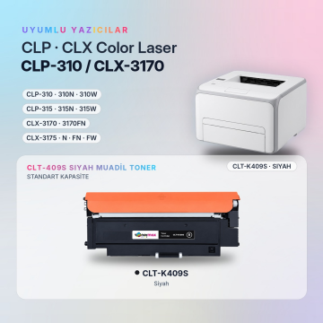 Samsung CLT-K409S Muadil Toner Siyah/ CLP-310 / CLP-315 / CLX-3170 / CLX-3175