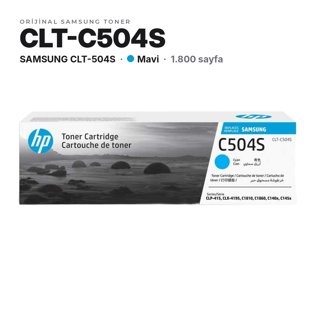 Samsung CLT-504S Mavi Orijinal Toner