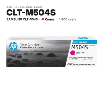 Samsung CLT-M504S / CLP-415 / CLX-4195 / Xpress C1810 / C1860 Kırmızı Orjinal Toner
