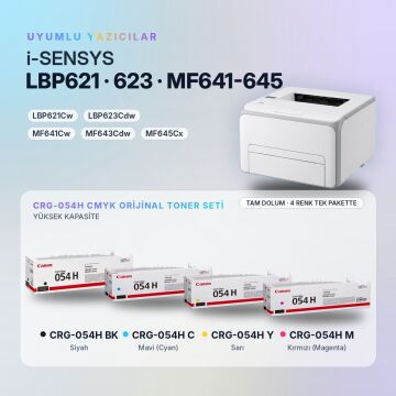 Canon CRG-054H Orjinal Toner Set Avantaj Paket / LBP621Cw / LBP623Cdw / MF641Cw / MF643Cdw / MF645Cx