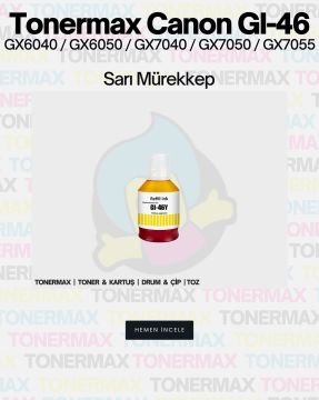 Canon GI-46 Muadil Mürekkep Kırmızı / Canon Maxify GX4040 / GX6040 / GX6050 / GX7040 / GX7050 / GX7055