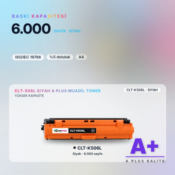 Samsung CLT-K506L Siyah Muadil Toner A Plus / CLP-680 / CLX-6260