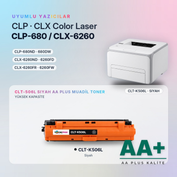Samsung CLT-K506L Siyah Muadil Toner AA Plus / CLP-680 / CLX-6260