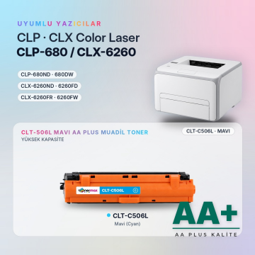 Samsung CLT-C506L Mavi Muadil Toner AA Plus / CLP-680 / CLX-6260