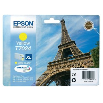 Epson T7024XL /WP4000 /WP4014 /WP4015 /WP4020 /WP4025 /WP4095 /WP4500 /WP4515 /WP4525 /4530 /WP4534 /WP4535 / WP4540 /WP4545 /WP4595 Sarı Orjinal Kartuş