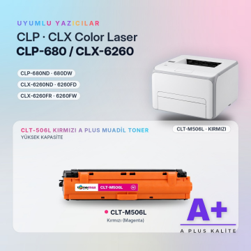 Samsung CLT-M506L Kırmızı Muadil Toner A Plus / CLP-680 / CLX-6260