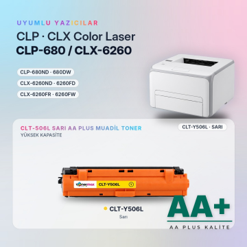 Samsung CLT-Y506L Sarı Muadil Toner AA Plus / CLP-680 / CLX-6260