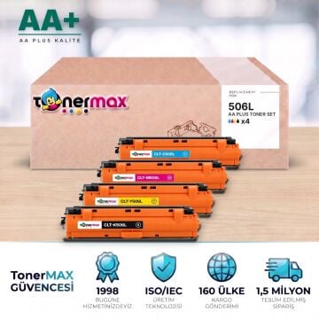 Samsung CLT-506L CMYK Muadil Toner Seti AA Plus / CLP-680 / CLX-6260 / CLT-K506L / CLT-C506L / CLT-M506L / CLT-Y506L