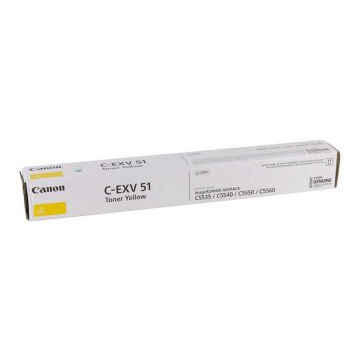 Canon C-EXV-51 / 0482C002 Sarı Orjinal Fotokopi Toneri