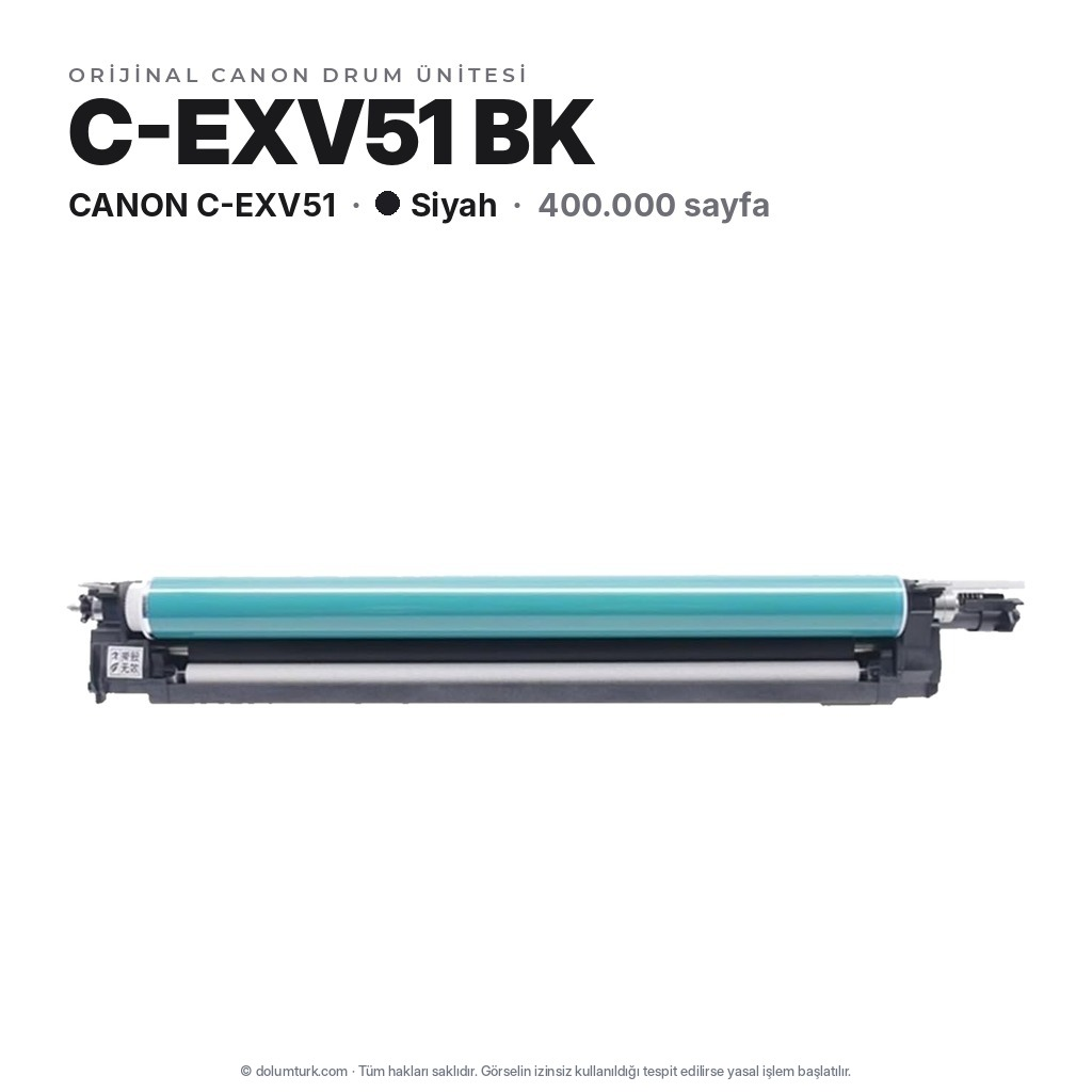 Canon C-EXV51 Siyah Orjinal Drum Ünitesi / IR-C5535 / C5535i / C5540i / C5550i / C5560i