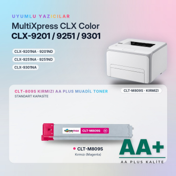 Samsung CLT-M809S Kırmızı Muadil Toner AA Plus / CLX-9201 / CLX-9251 / CLX-9301