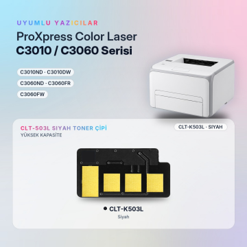 Samsung CLT-K503L Toner Çipi Siyah/ Pro Express SL-C3060 / SL-C3010