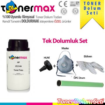 HP CF214A / M721 / M725 Toner Dolum Seti ( Tek Dolumluk )