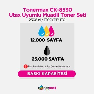 Utax CK-8530 Muadil Toner Siyah /  2508 ci / 1T02YPBUT0
