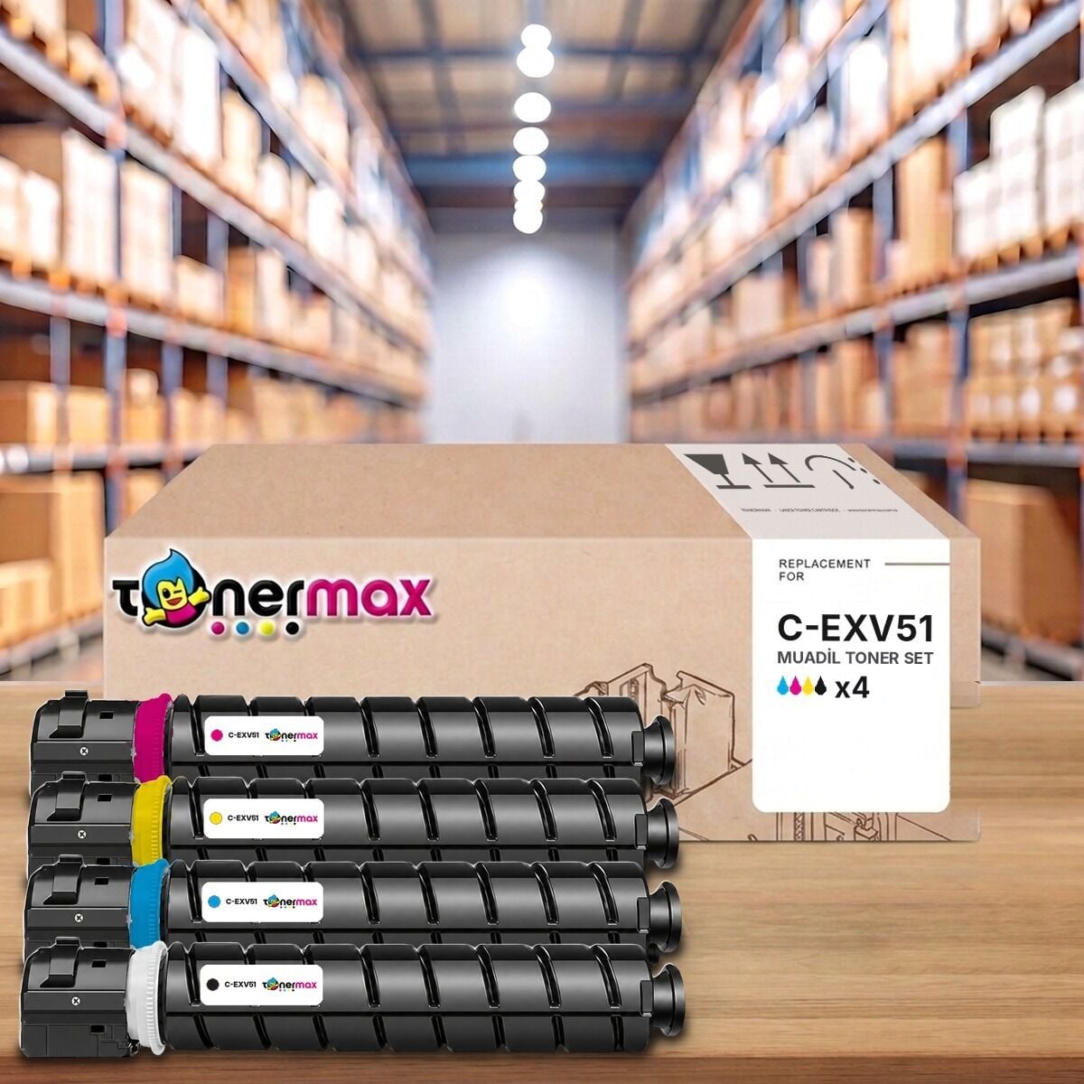 TonerMAX® C-EXV51 CMYK Muadil Toner Takımı