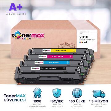Hp 201X Muadil Toneri Set - A Plus / Hp M252 / M274 / M277