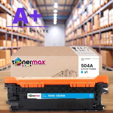 Hp 504A CE251A Mavi Muadil Toner A Plus / Color LaserJet CP3525 / CM3530