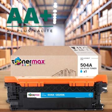 Hp 504A CE251A Mavi Muadil Toner AA Plus / Color LaserJet CP3525 / CM3530