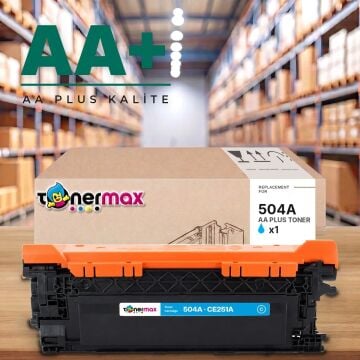 Hp 504A CE251A Mavi Muadil Toner AA Plus / Color LaserJet CP3525 / CM3530
