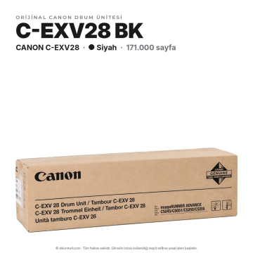 Canon C-EXV28 Siyah Orjinal Drum Ünitesi / iR-ADV C5045 / C5051 / C5250 / C5255 (+ i)