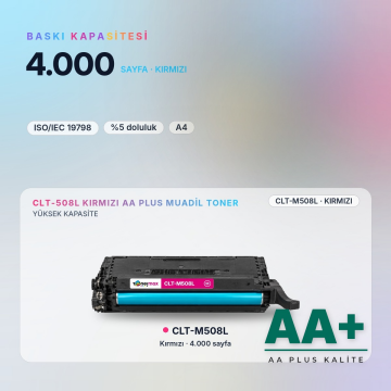 Samsung CLT-M508L Kırmızı Muadil Toner AA Plus / CLP-620 / CLP-670 / CLX-6220 / CLX-6250