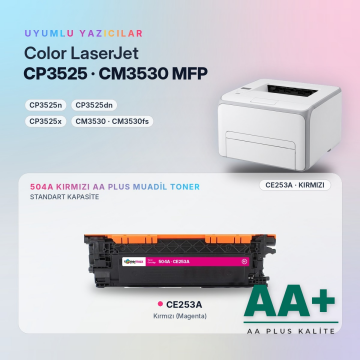 Hp 504A CE253A Kırmızı Muadil Toner AA Plus / Color LaserJet CP3525 / CM3530