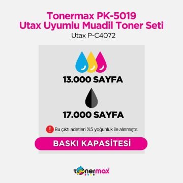 Utax PK-5019 Muadil Toner - Takım / Utax P-C4072
