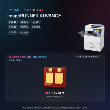 Canon C-EXV28 Kırmızı Drum Çipi / iR-ADV C5045 / C5051 / C5250 / C5255 (+ i)