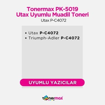 Utax PK-5019 Muadil Toner - Kırmızı / Utax P-C4072