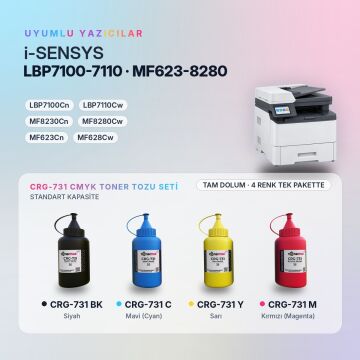 Canon CRG-731 Toner Tozu Takım / LBP7100Cn / LBP7110Cw / MF8230Cn / MF8280Cw / MF623Cn / MF628Cw