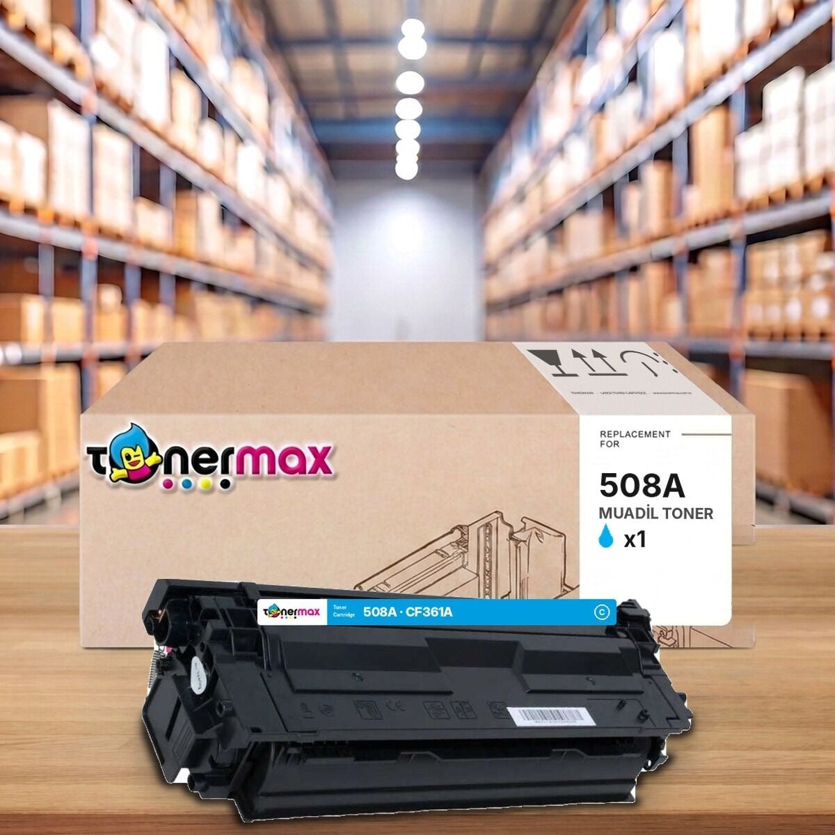 HP 508A CF361A Mavi muadil toner