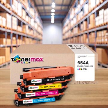 Hp 654A Muadil Toner Set / CF330X / CF331A / CF332A / CF333A / M650 / M651 Muadil Toneri