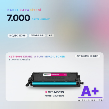 Samsung CLT-M609S Kırmızı Muadil Toner A Plus / CLP-770 / CLP-775