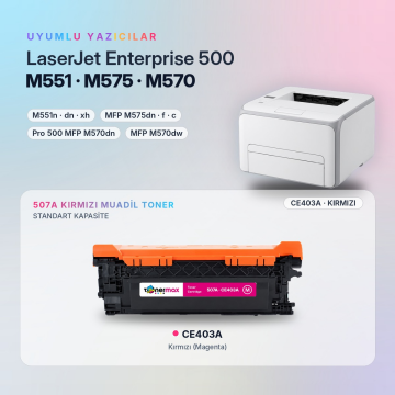 HP CE403A Muadil Toner Kırmızı /Hp M551 / M570 / M575