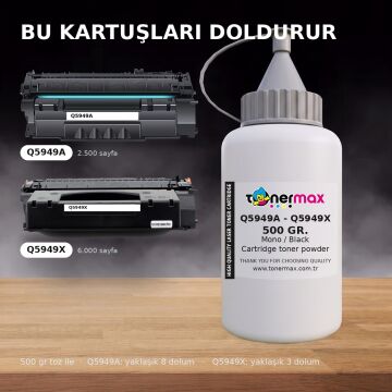 HP Q5949A / Q5949X / 1160 / 1320 / 3390 / 3392 Toner Tozu 500GR