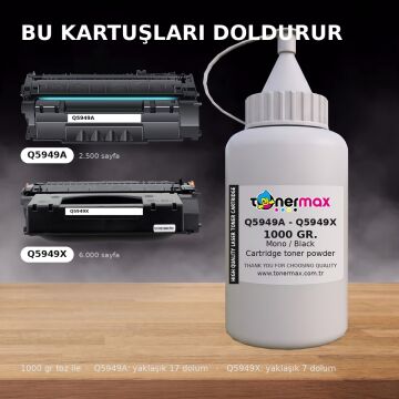 HP Q5949A / Q5949X / 1160 / 1320 / 3390 / 3392 Toner Tozu 1000GR