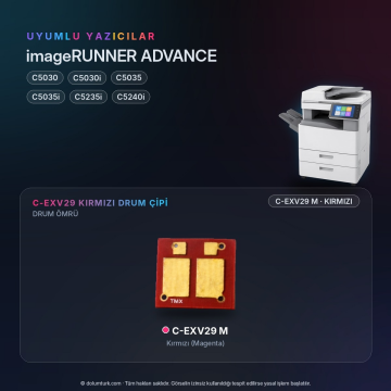 Canon C-EXV29 Kırmızı Drum Çipi / iR-ADV C5030 / C5035 / C5235i / C5240i