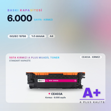 Hp 507A CE403A Kırmızı Muadil Toner A Plus / LaserJet Enterprise 500 M551 / M575 / Pro 500 M570