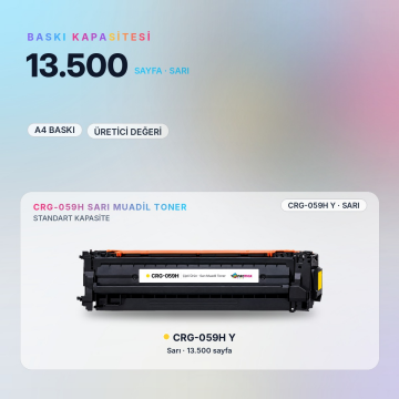 Canon CRG-059H Sarı Muadil Toner - Çipli / LBP852Cx