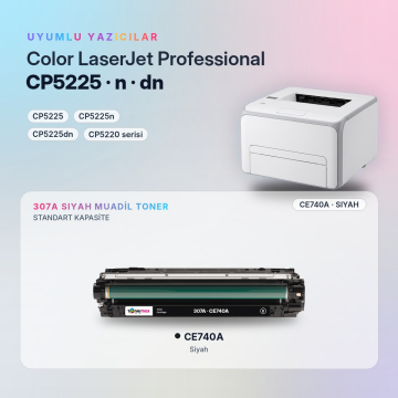 HP 307A - CE740A Muadil Toner Siyah  / CP5220 / CP5225