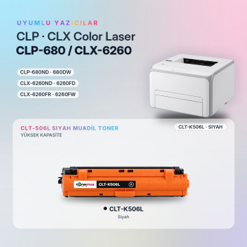 Samsung CLT-K506L Siyah Muadil Toner/ CLP-680 / CLX-6260