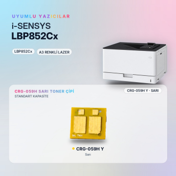 Canon CRG-059H / LBP852Cx Sarı Çip