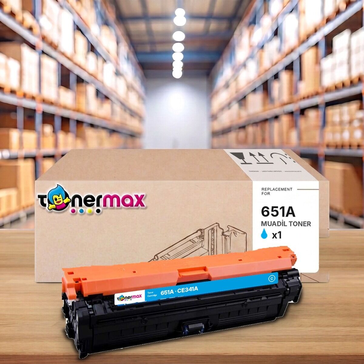 HP 651A CE341A Mavi muadil toner