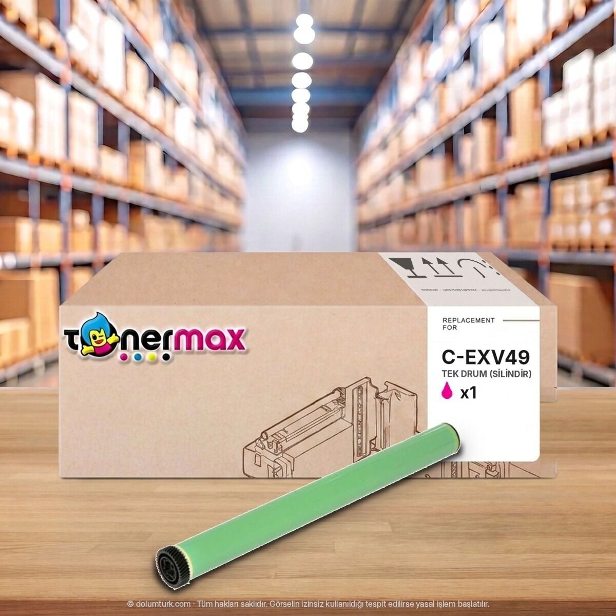 TonerMAX® C-EXV49 Kırmızı Muadil Drum Ünitesi — Tek Drum (Silindir)