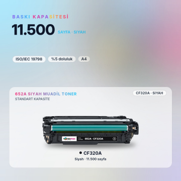 HP CF320A 652A Muadil Toner Siyah/ Hp M651 / M680