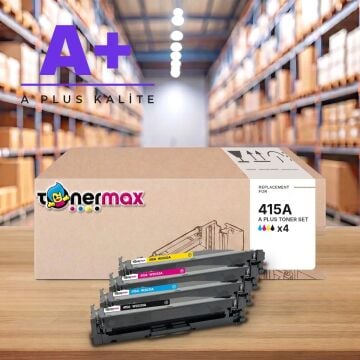 Hp 415A CMYK Muadil Toner Seti A Plus / Color LaserJet Pro M454 / M479 · Enterprise M455 / M480 / W2030A / W2031A / W2032A / W2033A