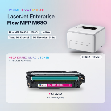 HP CF323A 652A Muadil Toner Kırmızı/ Hp M651 / M680
