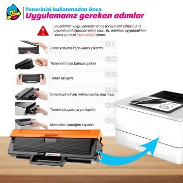 Hp 106A W1106A Muadil Toner - Çipli ( Yeni Versiyon )/ 107A / 107W / MFP 135W / MFP 137fnw