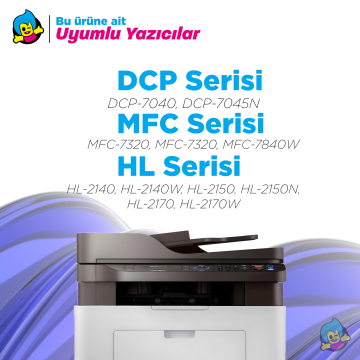 Brother DR-2125 / MFC-7320, MFC-7440N, MFC-7840W, DCP-7030, DCP-7040, DCP-7045N, HL-2140, HL-2150N, HL-2170W AA Plus Muadil Drum Ünitesi